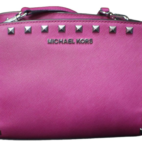 PINK STUDDED MICHAEL KORS BAG - Picture 1 of 5